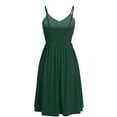 thumbnail image 5 of POTETI Sundresses for Women Casual Birthday Party Dresses for Women Summer Seaside Sling Sleeveless V-Neck Solid Color Casual Dress Sundresses for Juniors, 5 of 7