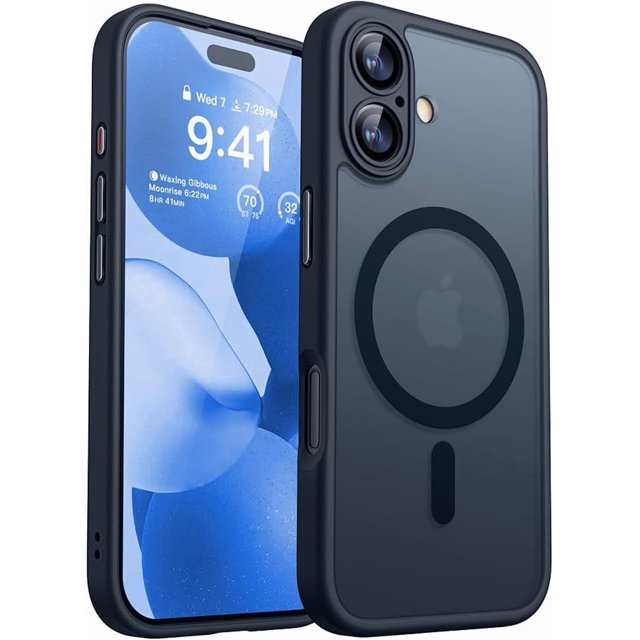 Funda Magnética Translúcida Mate Elegante para iPhone 17 – Negro