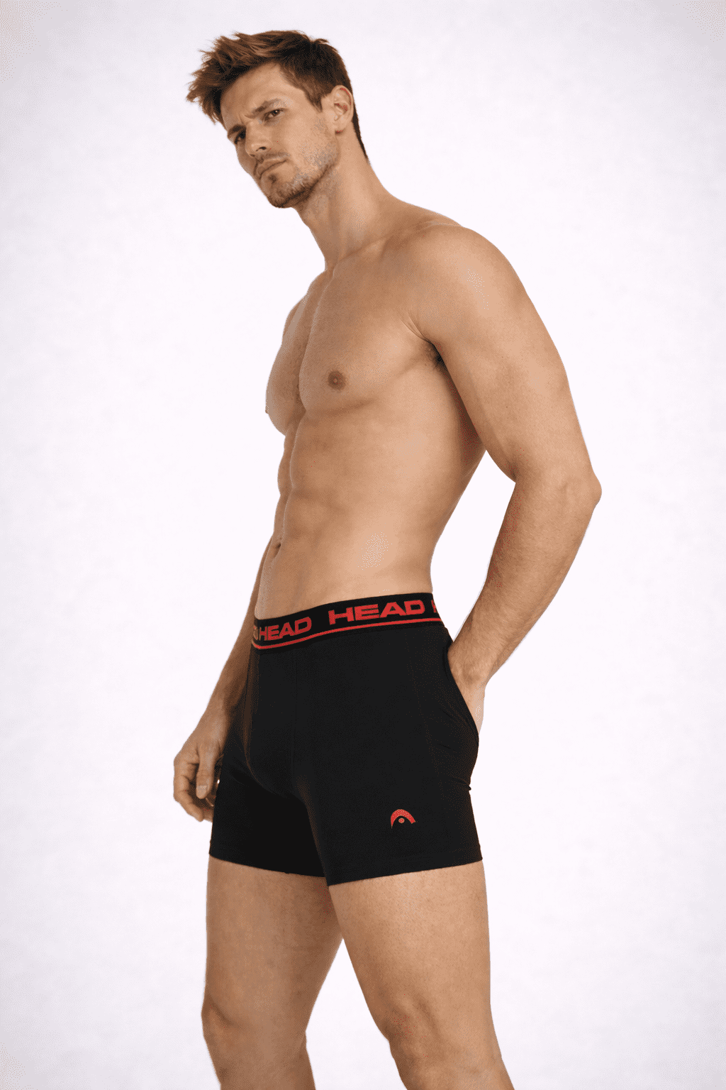 Men’s HEAD Cotton Essentials Underwear Boxer Briefs with Contrast Waistband, 6-Pack (Sizes S–XL)