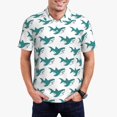 thumbnail image 1 of Balery Cartoon Shark Camisa Polo de Hombre con Estampado, de Manga Corta y Tejido Medio, Camisa Tipo Golf Polo-Small, 1 of 6