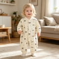 thumbnail image 2 of CAUYDY Preemie Girls Clothes Baby Sleepers 0-3M 6-9M 12-18M Newborn Long Sleeve Bodysuit Fall Winter Infant Girl Pajamas Toddler Jumpsuit Sizes 6-9 Months,Black, 2 of 9