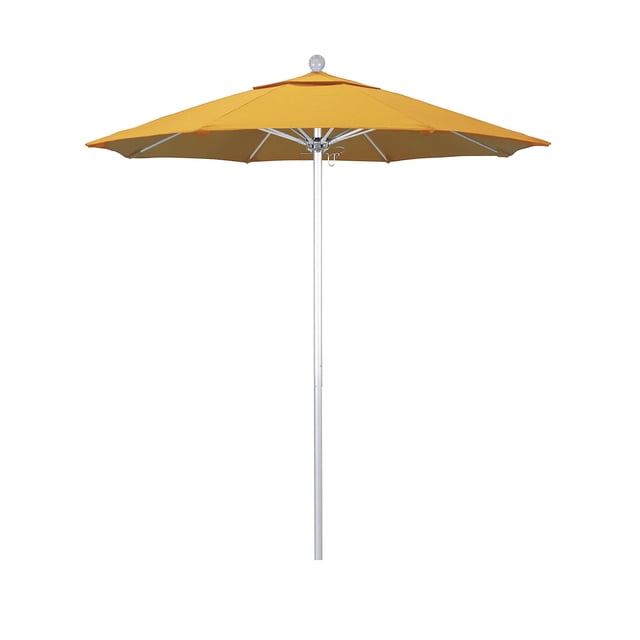 California Umbrella Venture Parasol de Marché Argenté de 7,5 Pieds Jaune