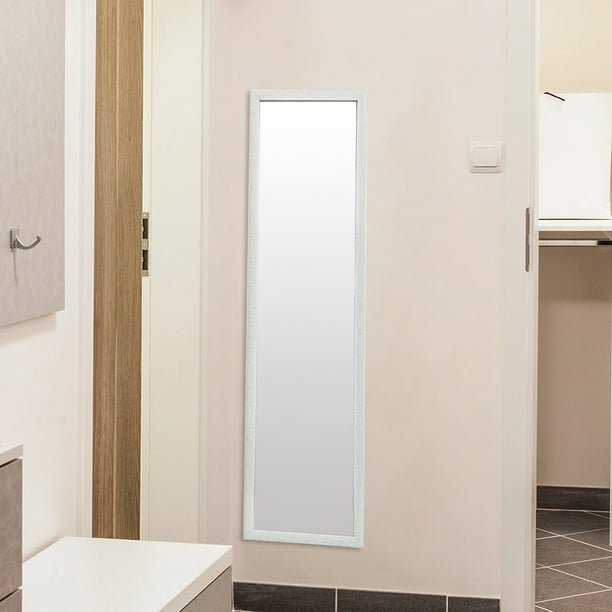 Labymos Full Length Mirror Door Dressing Wall Mounted Hanging For Dorm Home 50 X 14 White Com Labymos Full Length Mirror Door, How To Mount Door Mirror On Wall