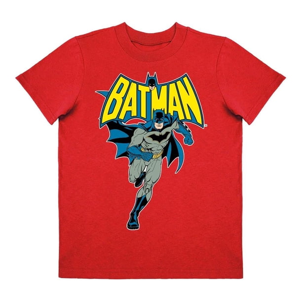 Playera Para Niño Warner Bros Batman Cuello Redondo Manga Corta Talla 4 Rojo
