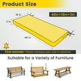 thumbnail image 2 of Millsilo Outdoor Bench Cushion,Waterproof and Fade Resistant Balcony Furniture Mat,with Straps,Suitable for Swings,Garden Furniture,48"x18"x3" Dark Blue, 2 of 6