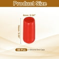 thumbnail image 2 of Uxcell 88Pcs Silicone End Caps, 6mm(1/4") ID14mm(9/16") Height Round Screw Thread Protectors Flexible Screw Bolt Covers Caps for Metal Tube Rod Bolt, Red, 2 of 7