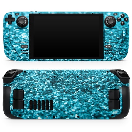 Design Skinz - Compatible with Steam Deck - Skin Decal Protective Scratch-Resistant Removable Vinyl Wrap Cover - Turquoise Glimmer