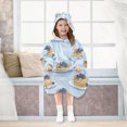 thumbnail image 7 of FORMRS Wearable Blanket Hoodie with Sleeves for Kids Cozy Flannel Sweatshirt, Blueberry Pancake Pattern, 7 of 7