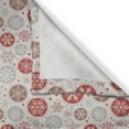 thumbnail image 3 of Christmas Curtains 2 Panels Set, Ornate Snowflakes Pattern in Circles Dots Winter Themed Old Fashioned, Window Drapes for Living Room Bedroom, 55W X 39L Inches, Brown Red Pale Grey, by Ambesonne, 3 of 3