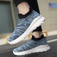 thumbnail image 7 of Men's Slip On Walking Shoes Breathable Knit Upper Thick Sole Sock Sneakers for Casual Daily Commute, 7 of 7