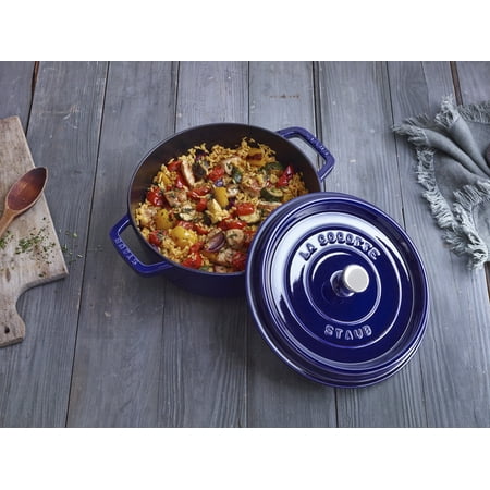 Staub Cast Iron 4-qt Round Cocotte - Dark Blue - Dark Blue