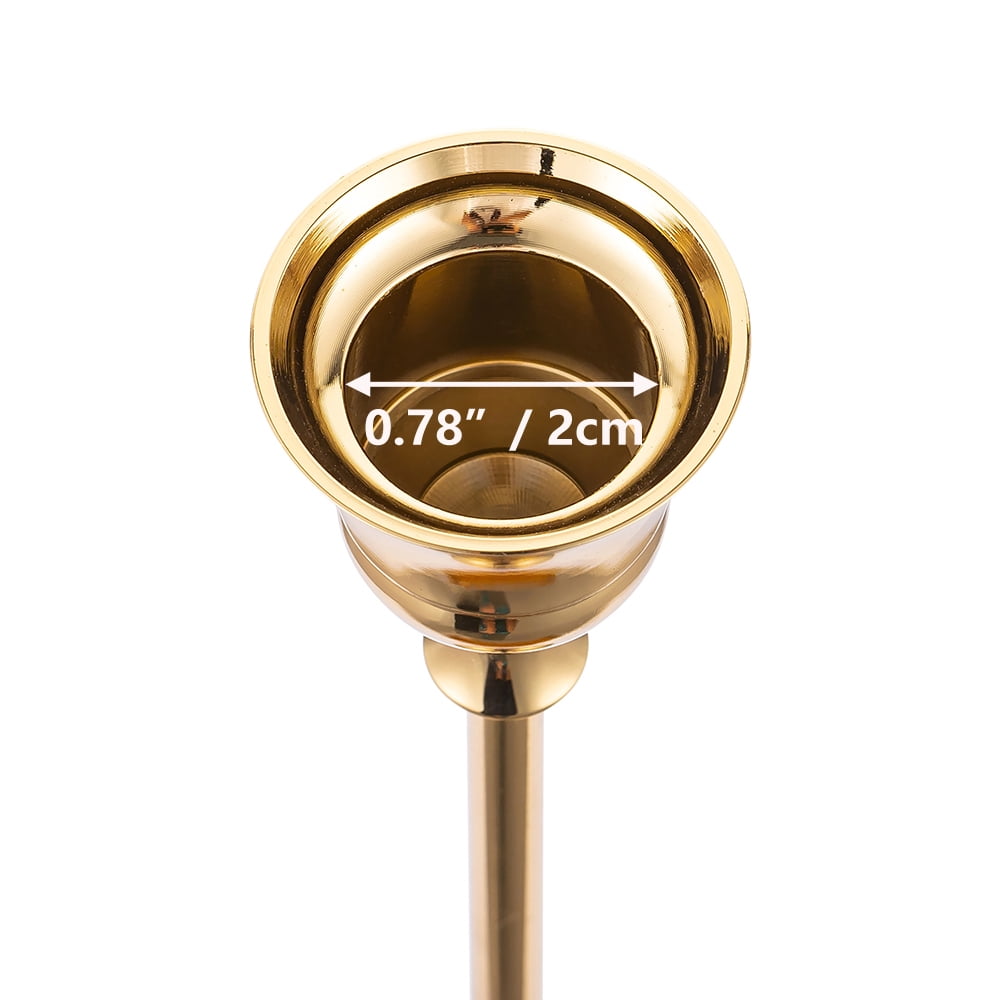 Nuptio Taper Candle Holders In Bulk Brass Gold Candlestick Candle Holders for Home Decor Wedding Dinning Table Centerpiece Set of 30