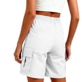 thumbnail image 5 of Aoiroe Women's Lightweight Mid Rise Hiking Shorts Stretch for Athletic Summer Travel Outdoor Golf with Pockets White 2XL, 5 of 6