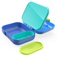 thumbnail image 1 of ZOKU - Mini Bento Box for Kids Stackable Lightweight Leakproof for Children Kid Friendly Latch Easy to Clean (Bento Jr) (Blue), 1 of 5