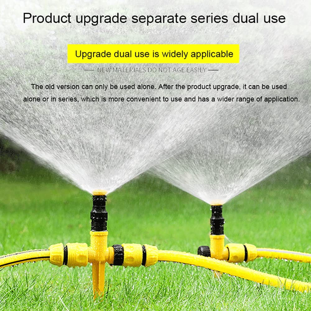 360° Rotation Auto Irrigation System Garden Lawn Sprinkler Patio, 90°/180°/360°, Adjustable at Will for Outdoor Grass Garden Yard Lawns