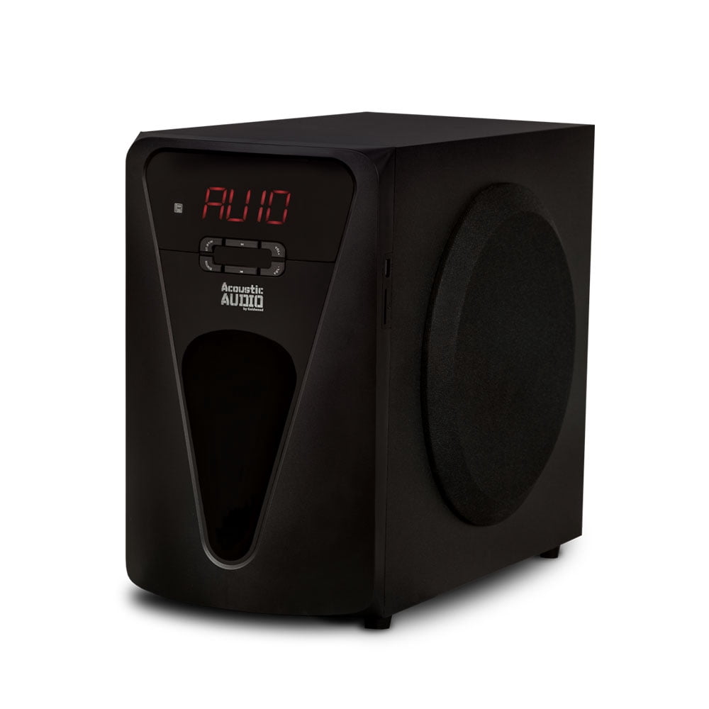 Acoustic Audio AAT5005 Bluetooth Tower 5.1 Home Theater Speaker System with Digital Optical Input and 8" Powered Subwoofer