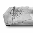 thumbnail image 3 of Compass Soft Flannel Fleece Blanket, Hand Drawn Compass with the Face of the Sun on Directions North South East West Sailing, Cozy Plush for Indoor and Outdoor Use, 60" x 80", Grey, by Ambesonne, 3 of 6