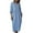 Sky Blue, variant on Fesfesfes Women Dress Spring And Fall Solid Color Three-Quarter Sleeve Fungus Edge Round Neck Casual Loose Pocket Dress Under $10