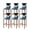 Blue Black, variant on Abstract Yellow Black Bar Stool Covers Set of 2, Modern Geometric Color Blocks Stretch Washable Bar Chair Covers with Backs, Removable Pub Counter Height Chair Cover for Kitchen Dining Room Cafe