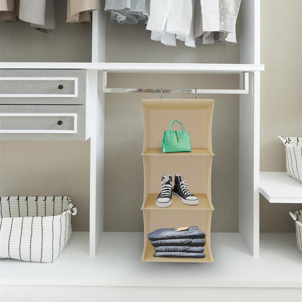 Hanging Closet Organizer3 Deep Shelf StorageSpace Saving for Small