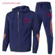 thumbnail image 2 of Chándales para hombre, sudaderas con capucha y pantalones con cremallera, conjunto de marca deportiva, ropa deportiva para hombre, Sudadera con capucha inclinada estampada de marca de lujo Triple para, 2 of 5