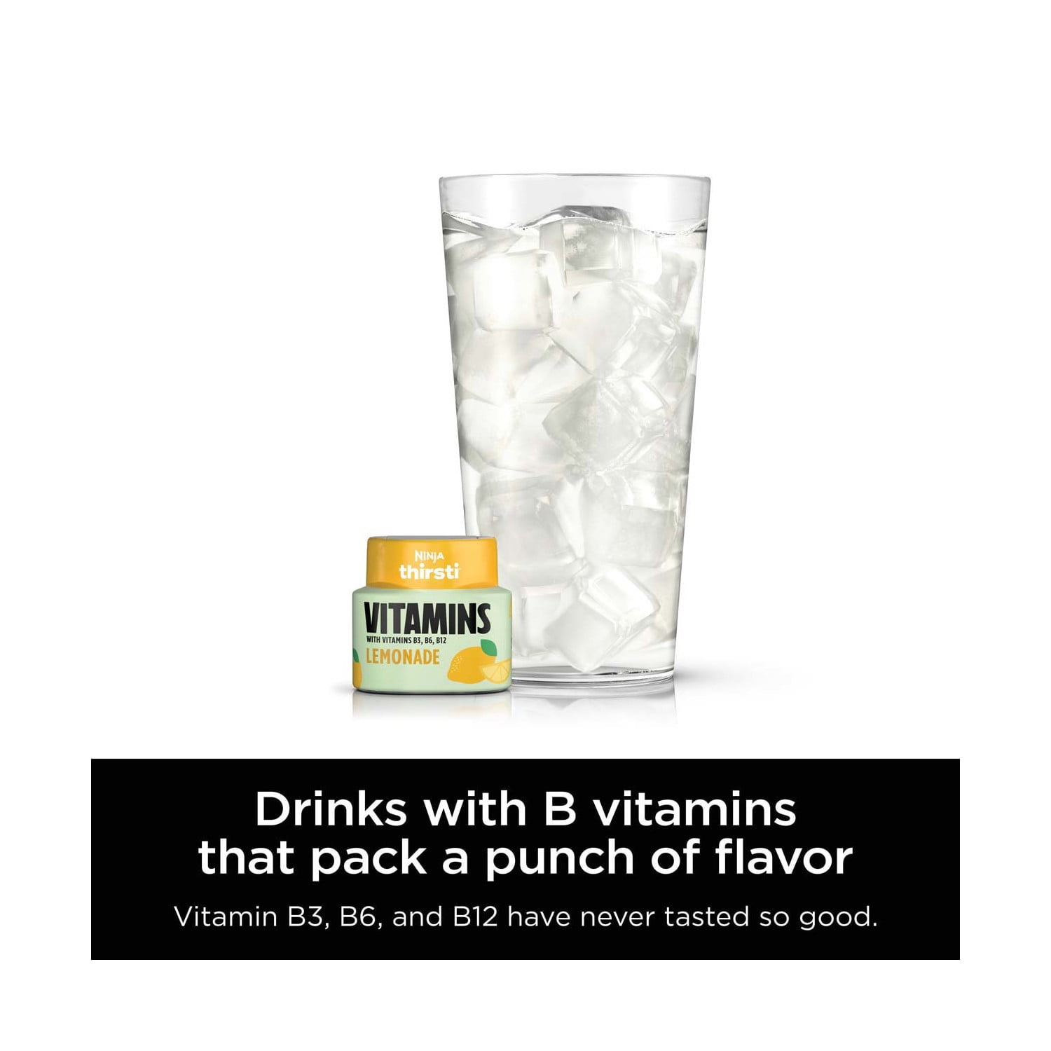 2 pack) Ninja Thirsti VITAMINS Lemonade Flavored Liquid Water