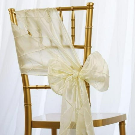 

5PCS | 7x108 Ivory Pintuck Chair Sash
