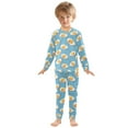thumbnail image 3 of joogoo Egg on Blue Background Pajamas Set Long Sleeve Soft Cotton Sleepwear 2 Piece 18M, 3 of 7