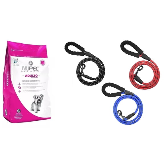 Paquete nupec adulto razas pequeñas 8 kg + 1 correa de paseo 1.60 mts Fancy pets