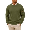 thumbnail image 3 of ZORYEVY Casual Pullover Mens Sweatshirt Lightweight Long Sleeve Fall Sweatshirts for Men Solid Crewneck Loose Tops, 3 of 10