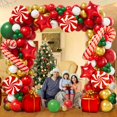 thumbnail image 3 of Kit AOBKDeco de 151 guirnaldas navideñas con forma de arco con forma de guirnalda, color rojo y verde, 3 of 7