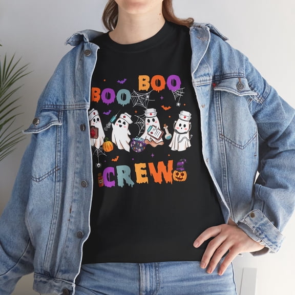 Boo Boo Crew Spooky Cute Nurse T - Shirt Halloween Gift