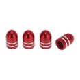 thumbnail image 1 of Tapones de Válvula de Neumático Decorativos Rojo Forma de Bala 7x16.5mm Aleación de Aluminio 4 Pcs, 1 of 1