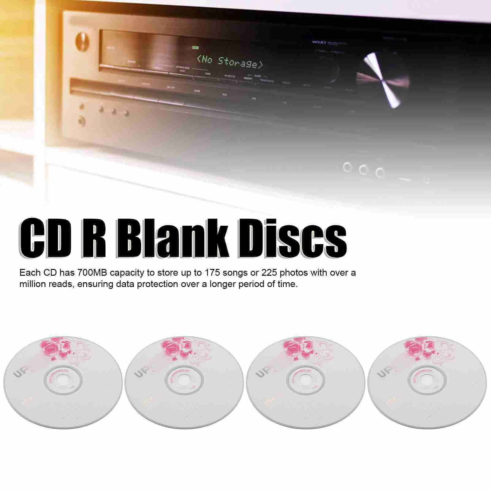 52X CD,R Blank Discs 700MB Capacity, Fast Recording For Audio, Video  Files