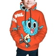 thumbnail image 5 of The Amazing World Of Gumball Teen Long Sleeve Hoodies Novelty Hoodie Youth Pullover Hooded Clothes With Pocket Sweatshirt For Boys Girls, 5 of 7