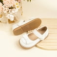 thumbnail image 3 of Mepaouo Toddler Girl Mary Jane Ballet Flat Dress Shoes Kids Bow School Uniform Walking Slip on Loafers, 3 of 8