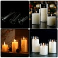 thumbnail image 6 of Viveous 3pcs Glass Transparent Candle Cup Cylinder Candle Holder Simple Style Candle Container, 6 of 11