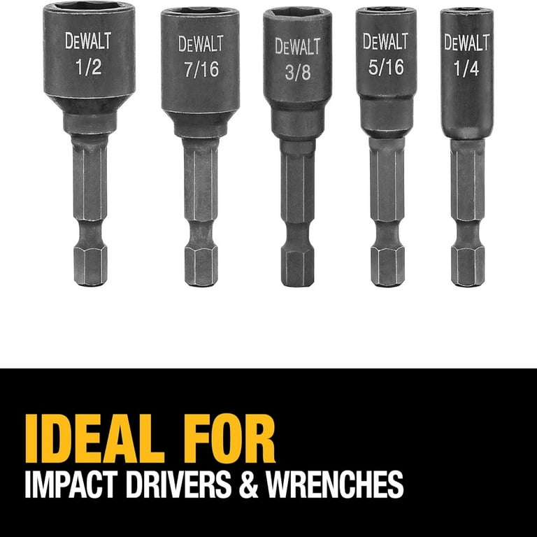 JNZOUHA High Quality Magnetic Impact Ready Efficienct Fastening Operations 5 Piece Nut Driver Set DW2235IR for Quick and Easy Work Walmart