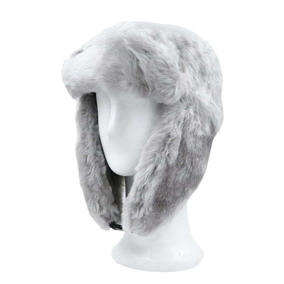 Warm Winter Solid Color Faux Fur Trapper Ski Snowboard Hunter Hat