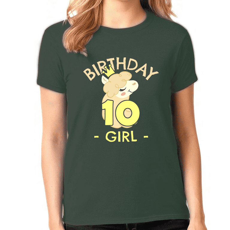 10th Birthday Girl Llama Shirt 10 Years Old Birthday Gift 10th Birthday Girl Llama Shirt 10 Years Old Birthday Gift