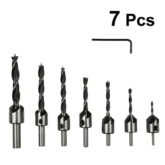 Soimiss Deburring Toolcountersink Drill Bit Cone Processing Drilling Tools 7pcs