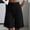 Black women wide leg shorts a1, variant on Cagogo Women's Wide Leg High Waisted Flowy Solid Casual Bermuda Shorts Summer Vacation Lounge Pants Elastic Waist Cropped Beach Trousers, Black 2XL