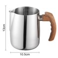 thumbnail image 2 of Milk Frothing Pitcher 600ml/1000ml Latte Art Cup Stainless Steel Latte Jug Thickened Espresso Milk Frothing Cup with Handle for Home, 2 of 8