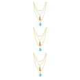 thumbnail image 4 of Sonducket Collar de cadena delicado ajustable universal elegante resistente colgantes colgantes gargantillas collares en capas para mujer oro Type1 NO1, 4 of 6