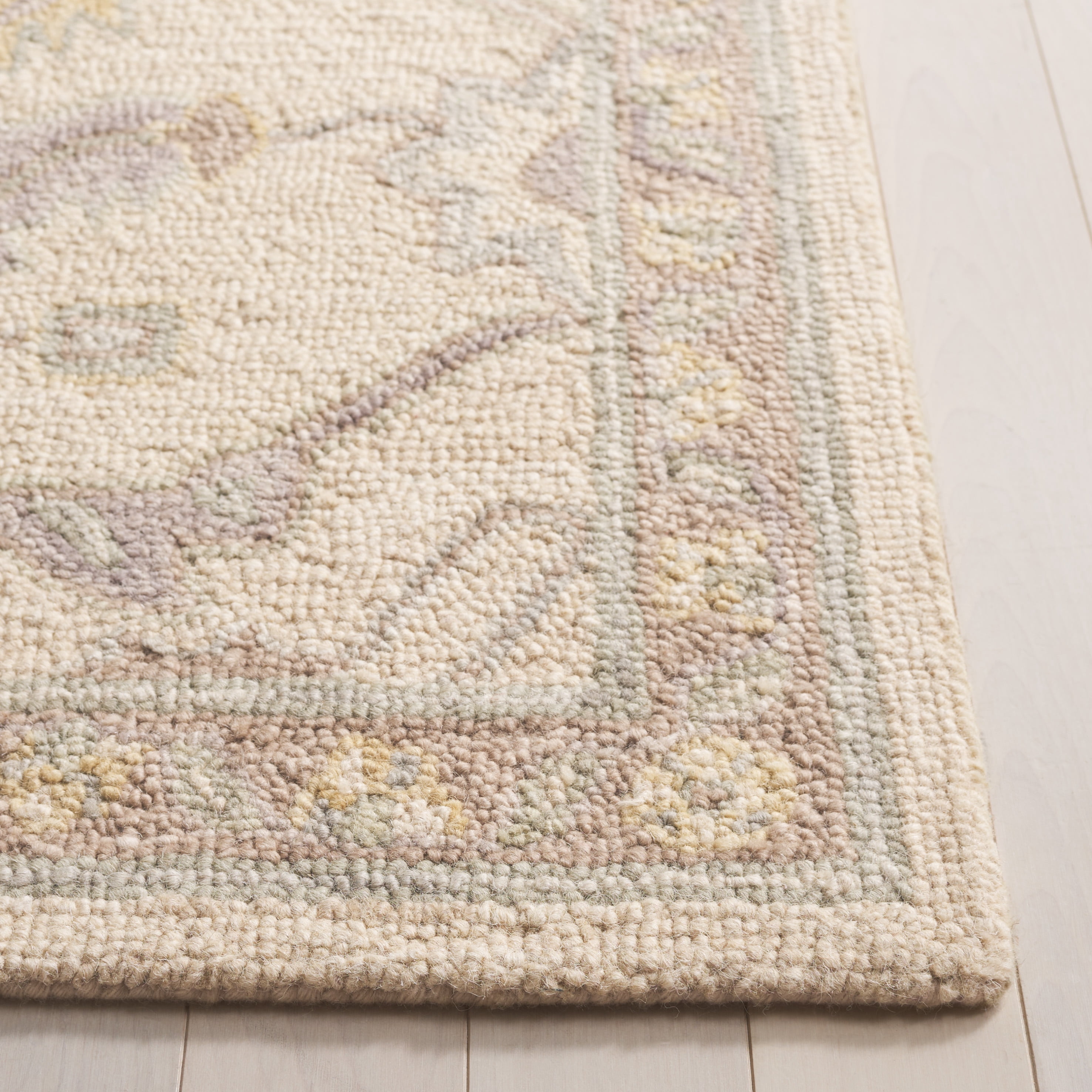 Safavieh Blossom Constantine Floral Wool Area Rug, Beige/Purple, 9' x 12'