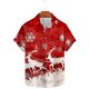 thumbnail image 2 of Camisas de Manga Larga para Hombres, Botón de Impresión Blusa de Cuello, Camisa de Poliéster de Moda Casual, 2 of 8