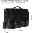 thumbnail image 3 of Matein Messenger Bag for Men, 15.6'' Water-Resistant Laptop Briefcase Bag with Shoulder Strap, Black, 3 of 8