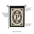 thumbnail image 3 of Evergreen Applique Double Sided Garden Flag - Cambridge Monogram P, High Quality Nylon, Decorative Seasonal Flag, Size - 12.5" x 18", 3 of 5