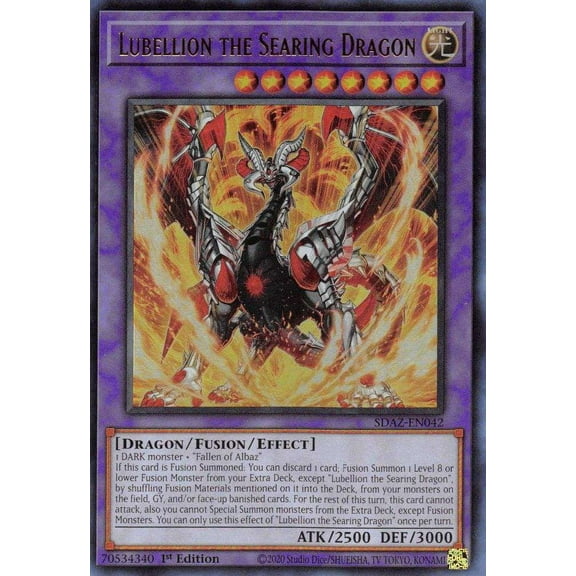 YuGiOh Structure Deck: Albaz Strike Ultra Rare Lubellion the Searing Dragon SDAZ-EN042