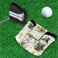 thumbnail image 5 of Haosy Watercolor Gnomes in Clover Fields Golf Mallet Putter Cover Strong Magnetic Leather Golf Club Headcover Closure, 5 of 7